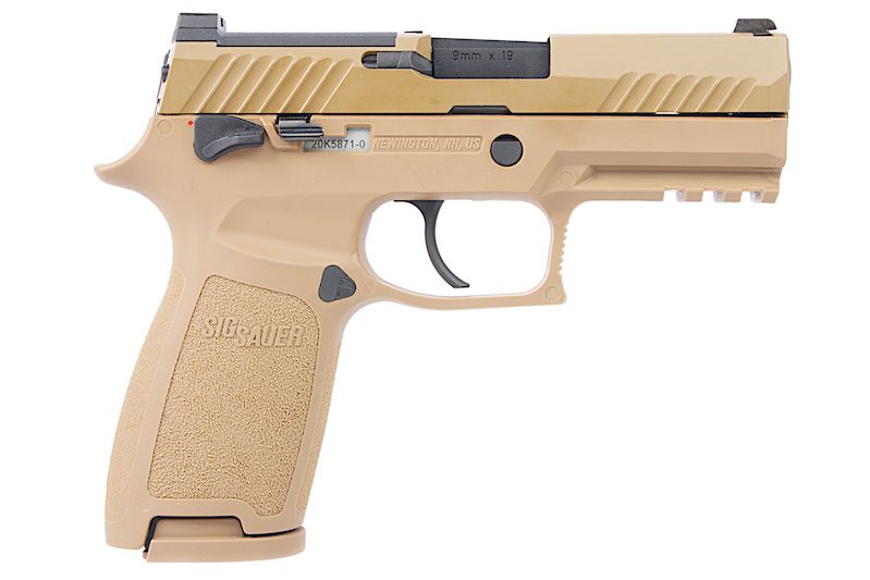 SIG SAUER M18 P320 GREEN GAS AIRSOFT PISTOL - TAN (BY SIG AIR & VFC) - 6MM - Bang Bang Airsoft