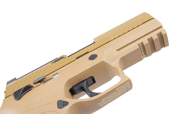 SIG SAUER M18 P320 GREEN GAS AIRSOFT PISTOL - TAN (BY SIG AIR & VFC) - 6MM - Bang Bang Airsoft