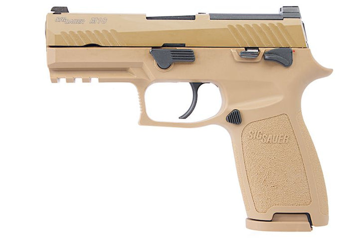 SIG SAUER M18 P320 GREEN GAS AIRSOFT PISTOL - TAN (BY SIG AIR & VFC) - 6MM - Bang Bang Airsoft
