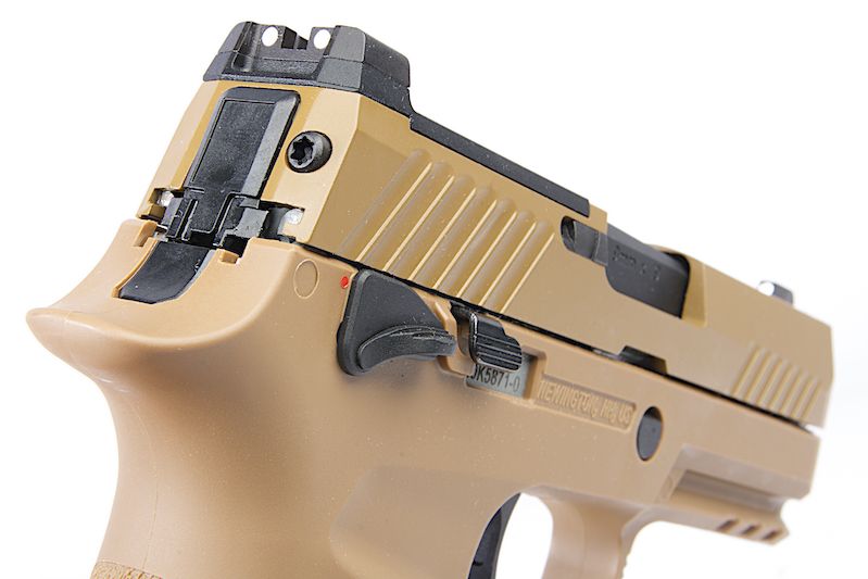 SIG SAUER M18 P320 GREEN GAS AIRSOFT PISTOL - TAN (BY SIG AIR & VFC) - 6MM - Bang Bang Airsoft