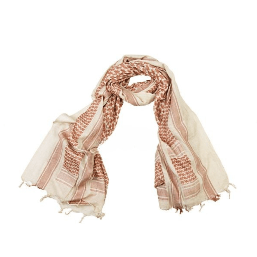 Silverback Cotton Arab Shemagh Scarf XXL (Tan & Maroon Red) - Bang Bang Airsoft