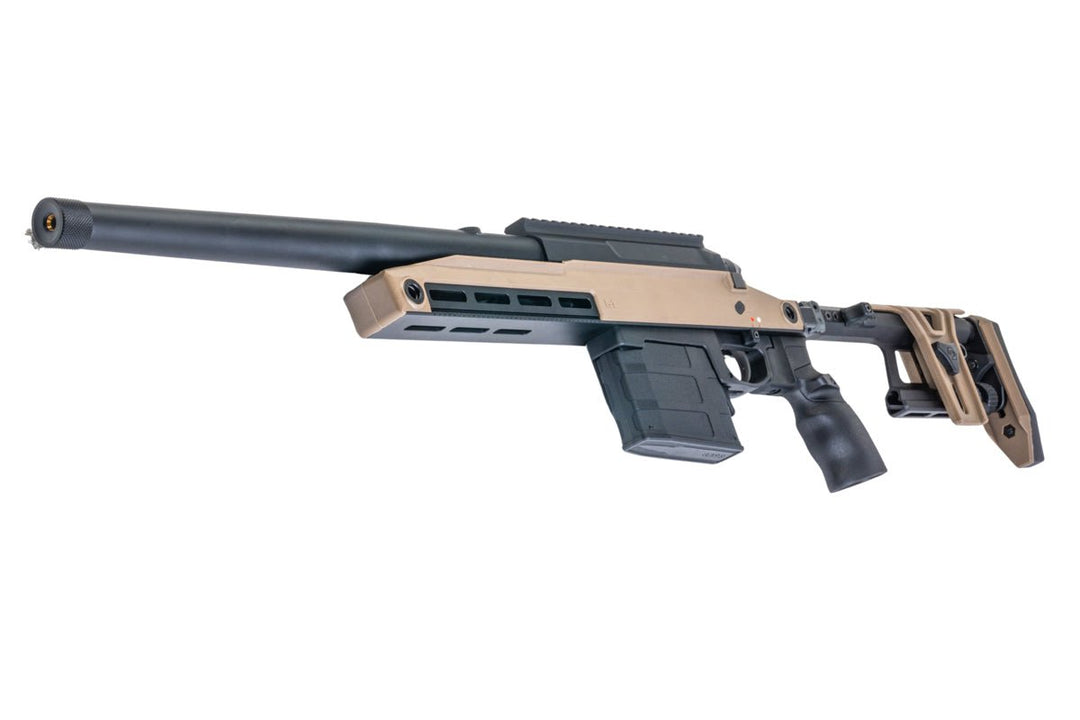 Silverback TAC 41 A2 Airsoft Bolt Action Rifle, Aluminum Chassis & Aluminum Stock (FDE) - Bang Bang Airsoft