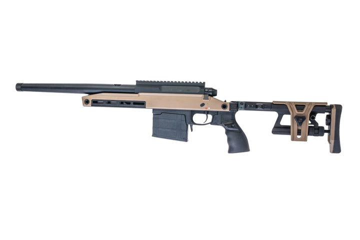 Silverback TAC 41 A2 Airsoft Bolt Action Rifle, Aluminum Chassis & Aluminum Stock (FDE) - Bang Bang Airsoft