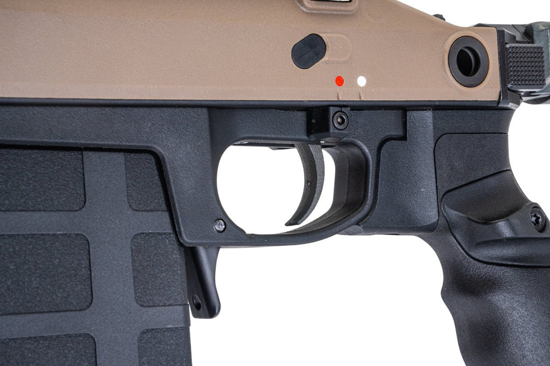 Silverback TAC 41 A2B Airsoft Bolt Action Rifle, Aluminum Chassis & Buffer Stock (FDE) - Bang Bang Airsoft