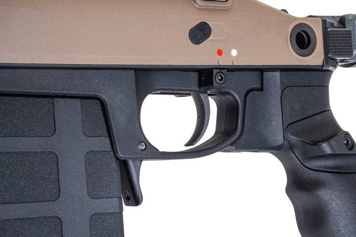 Silverback TAC 41 A2B Airsoft Bolt Action Rifle, Aluminum Chassis & Buffer Stock (FDE) - Bang Bang Airsoft