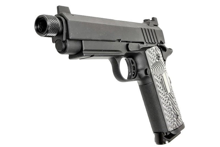 SRC SLIENT HAWK 1911 CO2 GBB Airsoft Pistol w/ Threaded Barrel - Bang Bang Airsoft