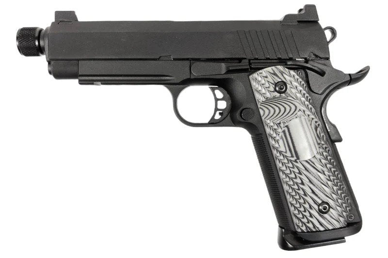SRC SLIENT HAWK 1911 CO2 GBB Airsoft Pistol w/ Threaded Barrel - Bang Bang Airsoft