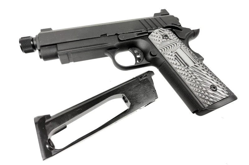 SRC SLIENT HAWK 1911 CO2 GBB Airsoft Pistol w/ Threaded Barrel - Bang Bang Airsoft