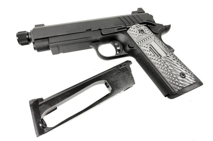 SRC SLIENT HAWK 1911 CO2 GBB Airsoft Pistol w/ Threaded Barrel - Bang Bang Airsoft