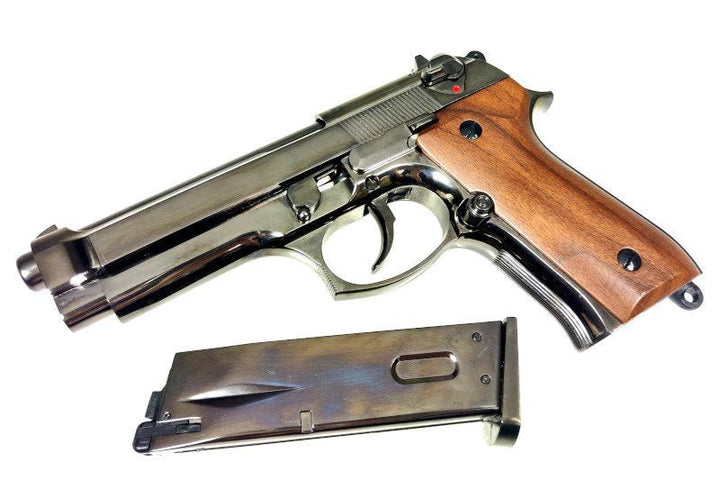 SRC SR92 Fusion M92 GBB Airsoft Pistol w/ Wood Grip - Bang Bang Airsoft