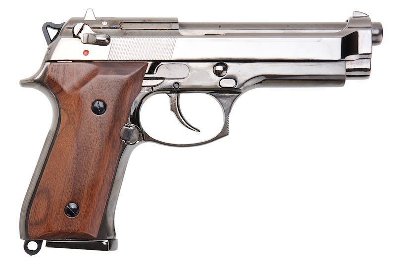 SRC SR92 Fusion M92 GBB Airsoft Pistol w/ Wood Grip - Bang Bang Airsoft