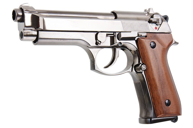 SRC SR92 Fusion M92 GBB Airsoft Pistol w/ Wood Grip - Bang Bang Airsoft