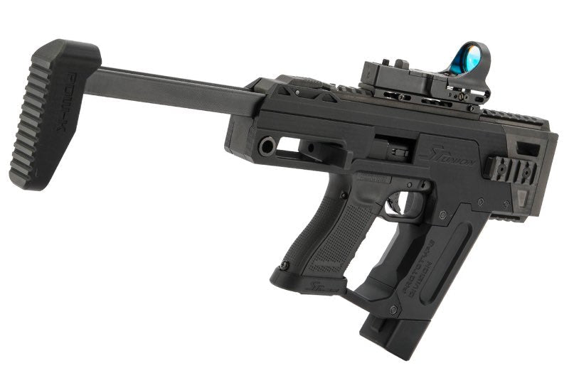 SRU GLOCK PDW SMG Kit for Tokyo Marui G18 AEP / Tokyo Marui, WE, KSC G17 / 18 / 34 / 35 GBB (Black) - Bang Bang Airsoft