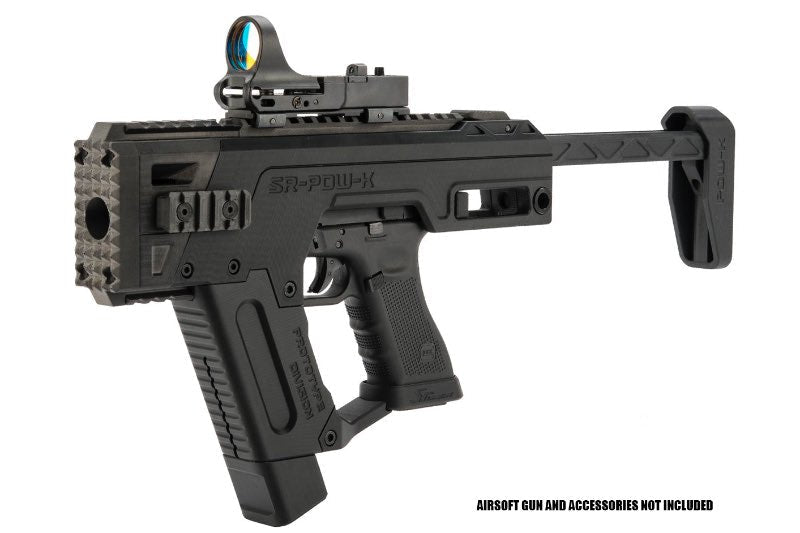 SRU GLOCK PDW SMG Kit for Tokyo Marui G18 AEP / Tokyo Marui, WE, KSC G17 / 18 / 34 / 35 GBB (Black) - Bang Bang Airsoft