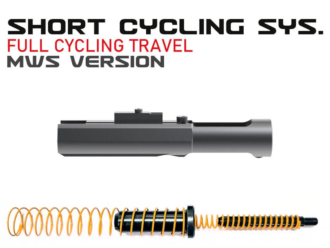 SRU SARB15 Marui MWS GBB Short Cycling Bolt System - Black - Bang Bang Airsoft