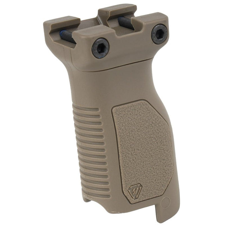 Strike Industries Angled Grip with Cable Management Function for 1913 Picatinny Rail (Long, FDE) - Bang Bang Airsoft