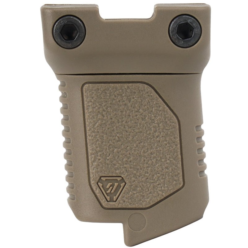 Strike Industries Angled Grip with Cable Management Function for 1913 Picatinny Rail (Short, FDE) - Bang Bang Airsoft