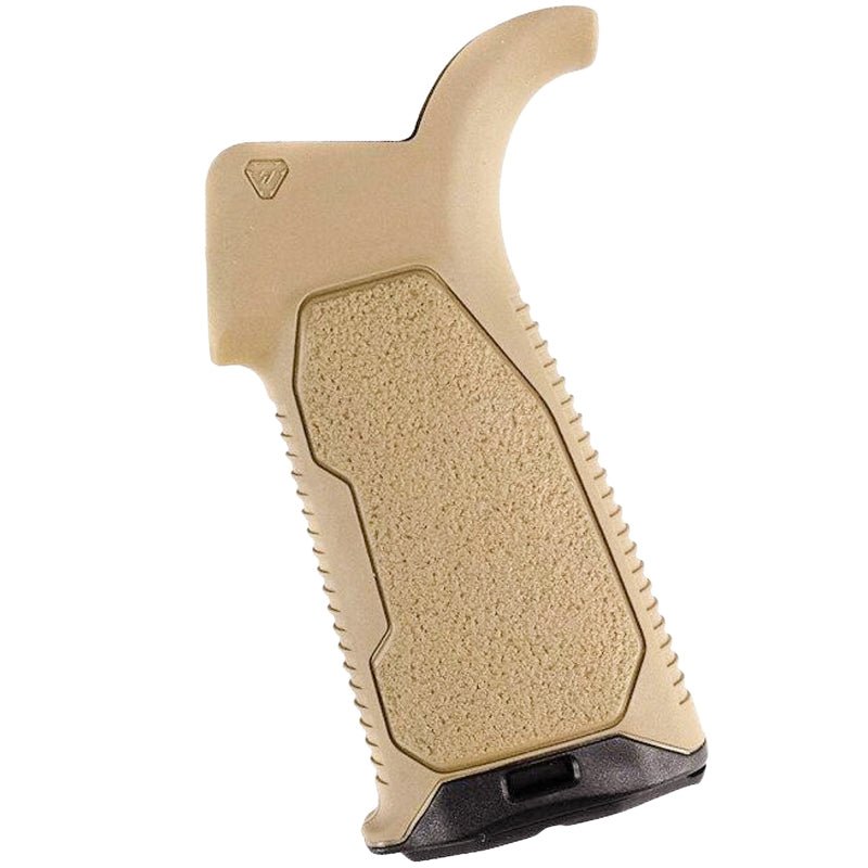 Strike Industries AR Overmolded Enhanced Pistol Grip (15 degree, FDE) - Bang Bang Airsoft