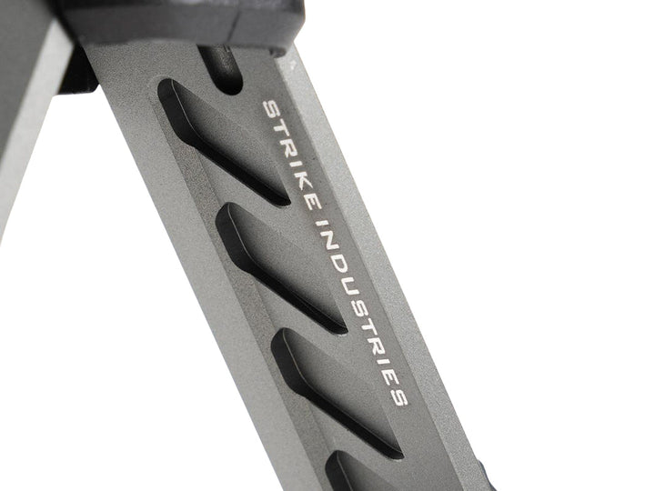 Strike Industries Bipod Grip with Aluminum Legs for 1913 Picatinny Rails - Grey - Bang Bang Airsoft