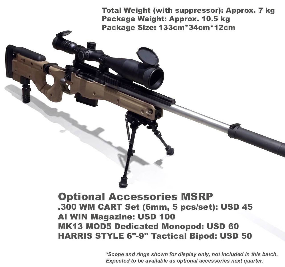 SVOBODA MK13 MOD5 Shell-Ejecting Gas Bolt-Action Sniper Rifle (Sport Version) - Bang Bang Airsoft