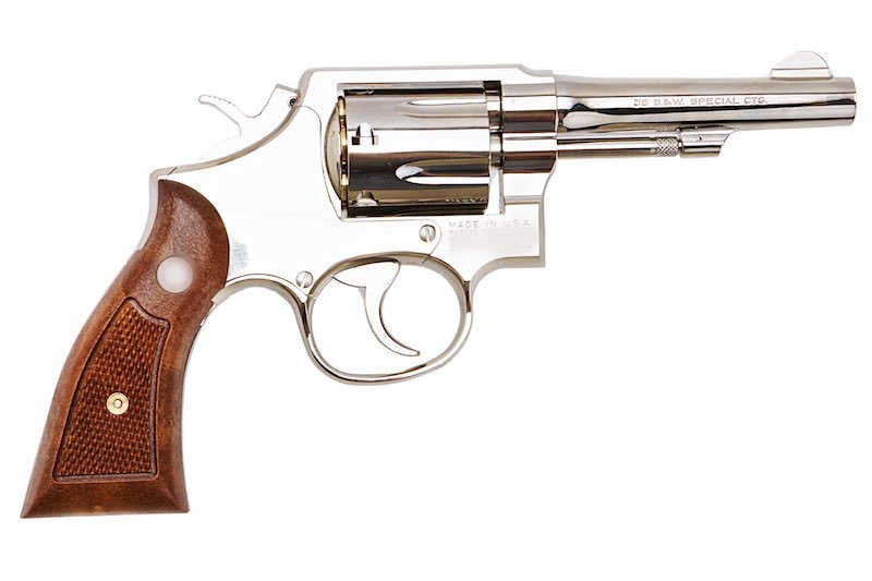 Tanaka S&W M10 Military & Police 4 inch Ver.3 Model Gun - Nickel Finish - Bang Bang Airsoft