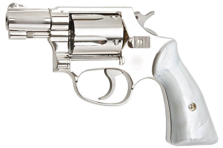 Tanaka S&W M36 2 inch Square Butt Travis Model Gas Revolver - Nickel Finish - Bang Bang Airsoft