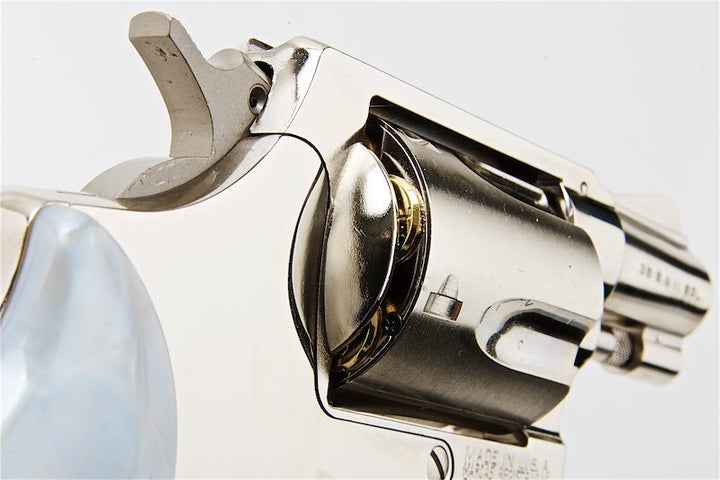 Tanaka S&W M36 2 inch Square Butt Travis Model Gas Revolver - Nickel Finish - Bang Bang Airsoft