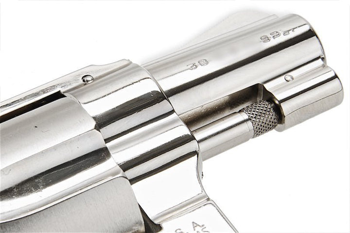 Tanaka S&W M36 2 inch Square Butt Travis Model Gas Revolver - Nickel Finish - Bang Bang Airsoft