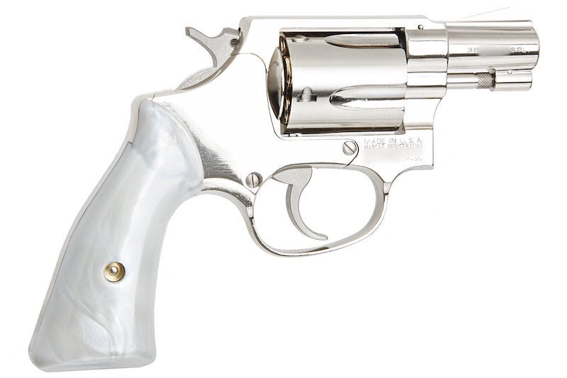 Tanaka S&W M36 2 inch Square Butt Travis Model Gas Revolver - Nickel Finish - Bang Bang Airsoft