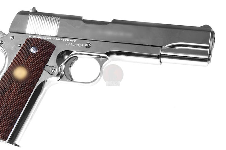 Tokyo Marui 1911 Government Series 70 Nickel Finish GBB Airsoft Pistol - Bang Bang Airsoft