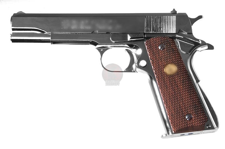 Tokyo Marui 1911 Government Series 70 Nickel Finish GBB Airsoft Pistol - Bang Bang Airsoft