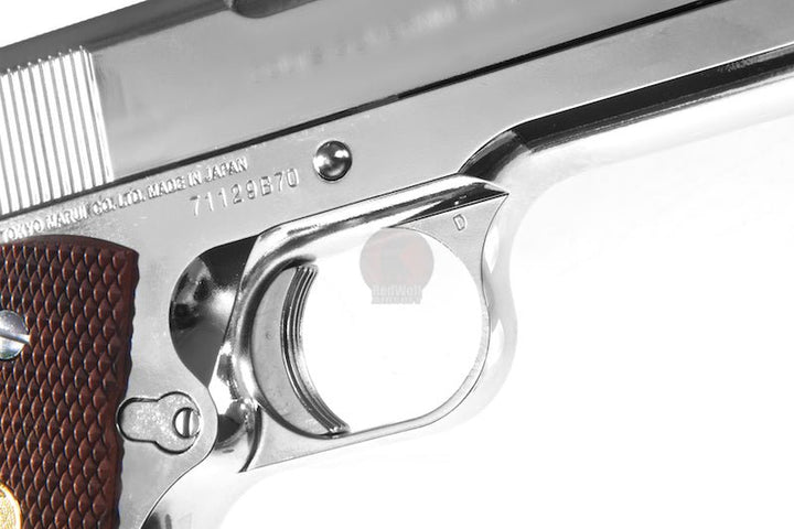 Tokyo Marui 1911 Government Series 70 Nickel Finish GBB Airsoft Pistol - Bang Bang Airsoft