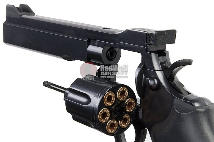 Tokyo Marui Python PPC Custom Airsoft Spring Revolver 6 inch - Black - Bang Bang Airsoft