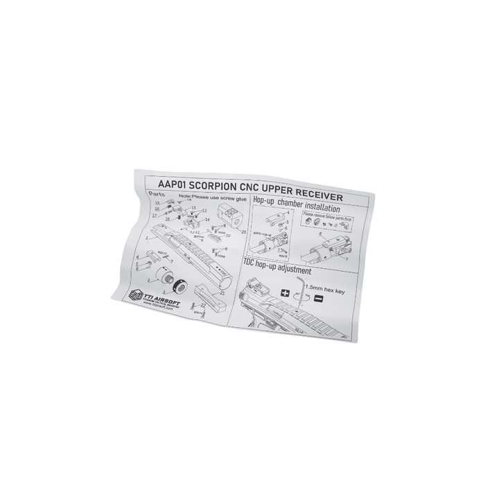 TTI AIRSOFT AAP01 Scorpion Upper Receiver Kit - 4 Inch - Bang Bang Airsoft