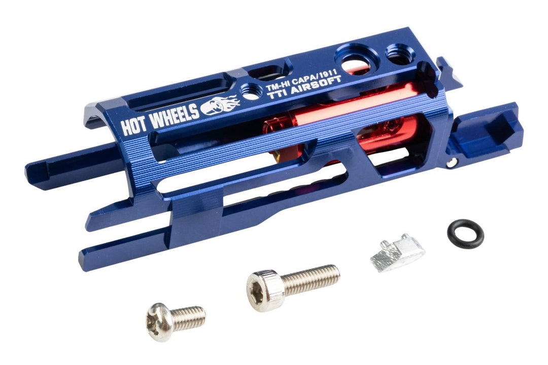 TTI Airsoft Tokyo Marui Hi Capa/1911 GBB Hot Wheels Zero Friction Lightweight Blowback Housing - Blue - Bang Bang Airsoft