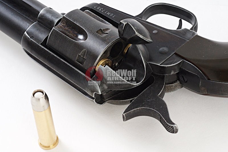 Umarex Revolver SAA .45 CO2 Revolver Metal (6mm, Antique Black) - Cowboy Police Version (by WinGun) - Bang Bang Airsoft