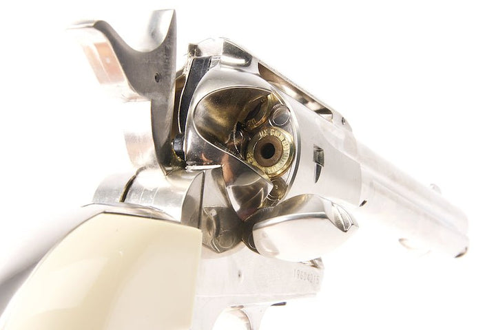 Umarex Revolver SAA .45 CO2 Revolver Metal (6mm, Nickel Pearl) - Cowboy Police Version (by WinGun) - Bang Bang Airsoft