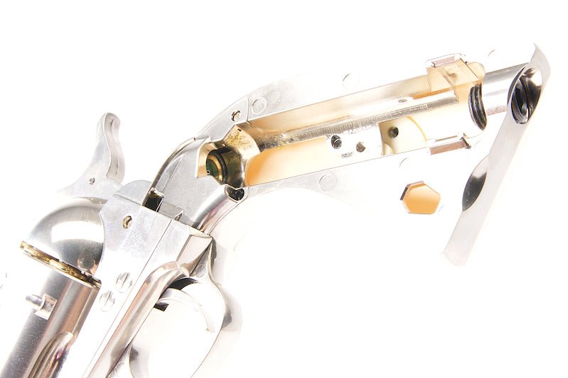Umarex Revolver SAA .45 CO2 Revolver Metal (6mm, Nickel Pearl) - Cowboy Police Version (by WinGun) - Bang Bang Airsoft