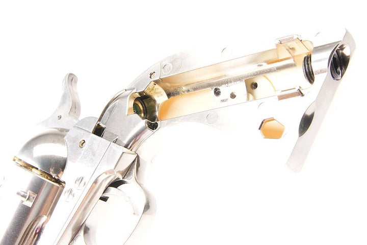 Umarex Revolver SAA .45 CO2 Revolver Metal (6mm, Nickel Pearl) - Cowboy Police Version (by WinGun) - Bang Bang Airsoft