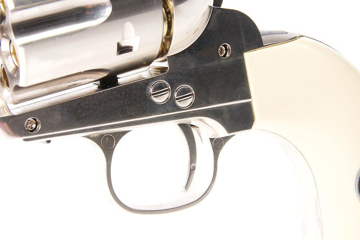 Umarex Revolver SAA .45 CO2 Revolver Metal (6mm, Nickel Pearl) - Cowboy Police Version (by WinGun) - Bang Bang Airsoft