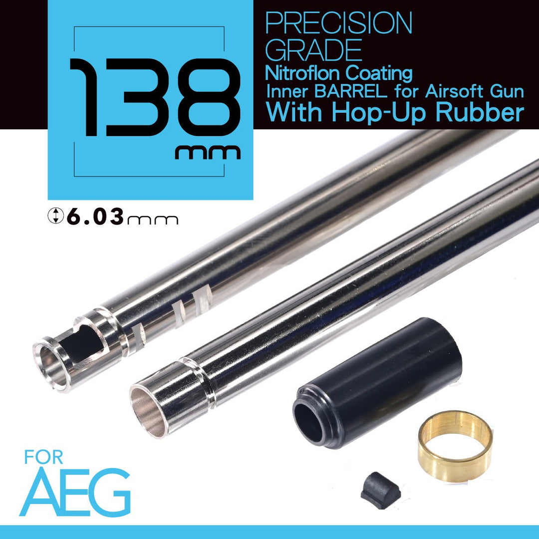 Unicorn Airsoft 6.03 NITROFLON Coated Brass Inner Barrel for AEG (w/60 degree hop up) - Bang Bang Airsoft