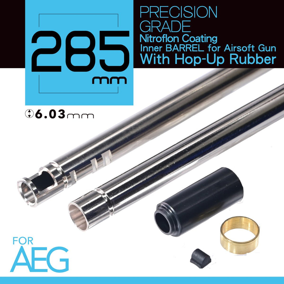 Unicorn Airsoft 6.03 NITROFLON Coated Brass Inner Barrel for AEG (w/60 degree hop up) - Bang Bang Airsoft