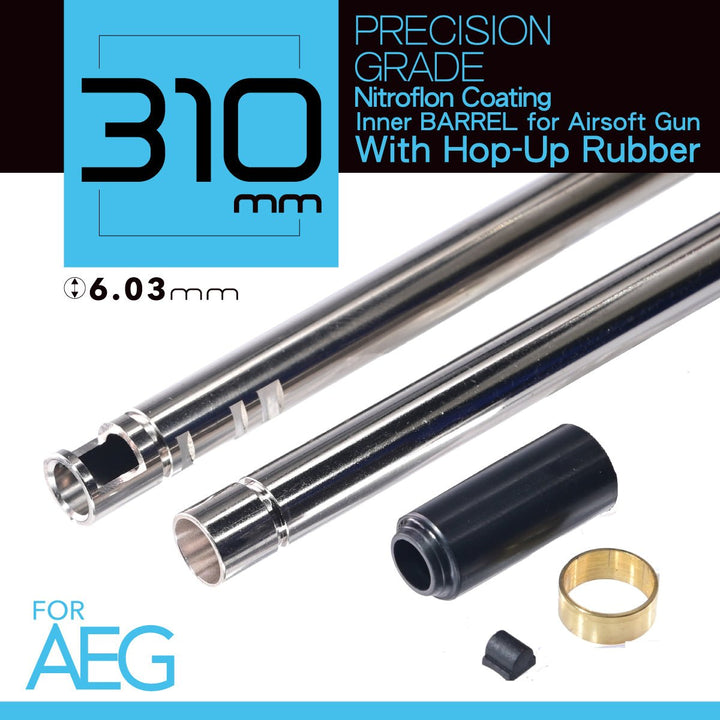 Unicorn Airsoft 6.03 NITROFLON Coated Brass Inner Barrel for AEG (w/60 degree hop up) - Bang Bang Airsoft