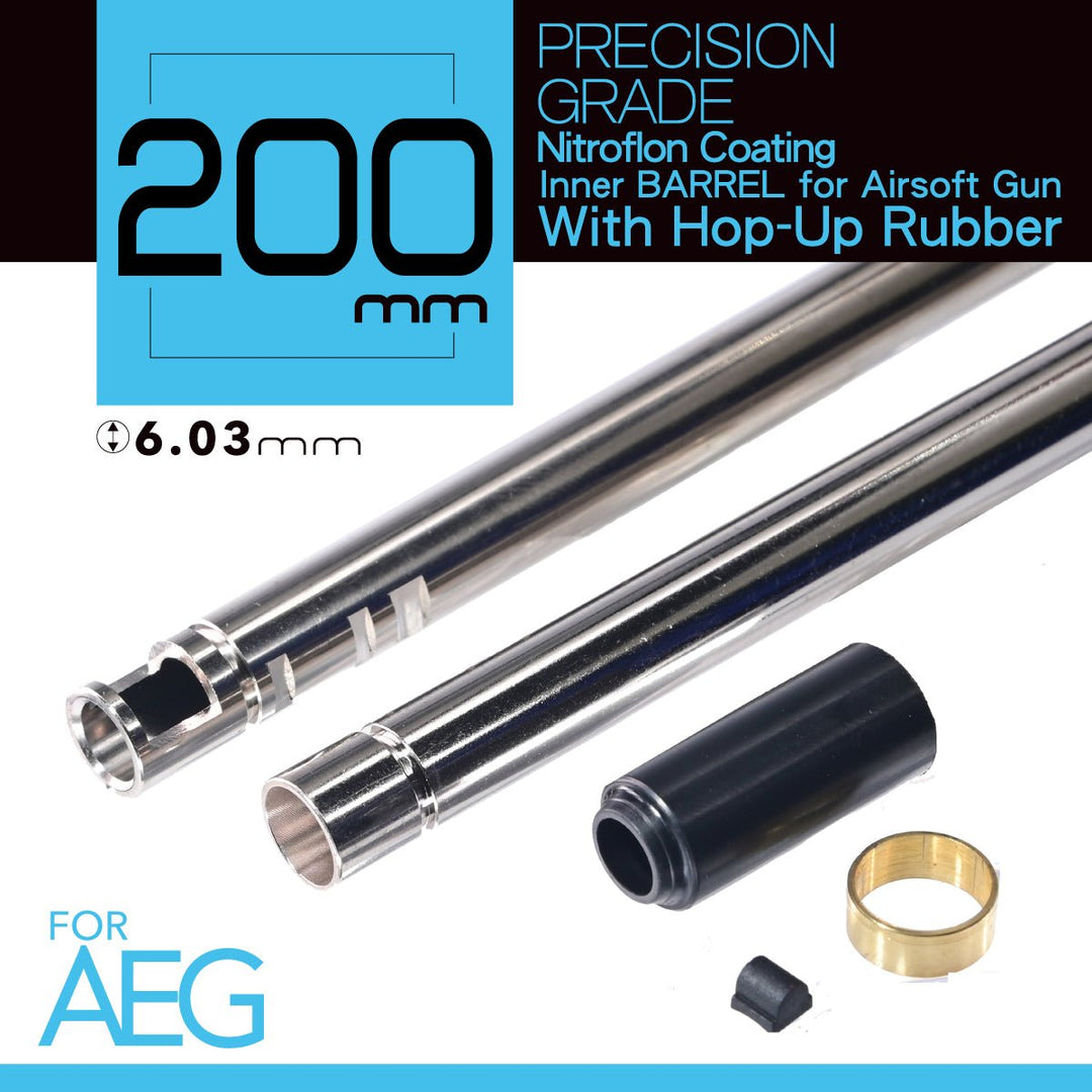 Unicorn Airsoft 6.03 NITROFLON Coated Brass Inner Barrel for AEG (w/60 degree hop up) - Bang Bang Airsoft