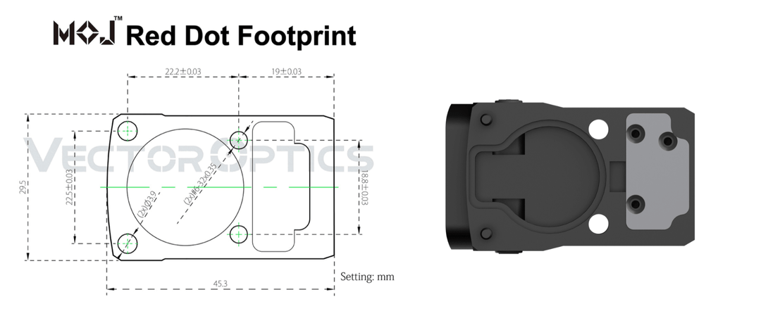 Vector Optics Frenzy Red Dot Pistol Mount Base for G17 MOJ (RMR) Footprint - Bang Bang Airsoft