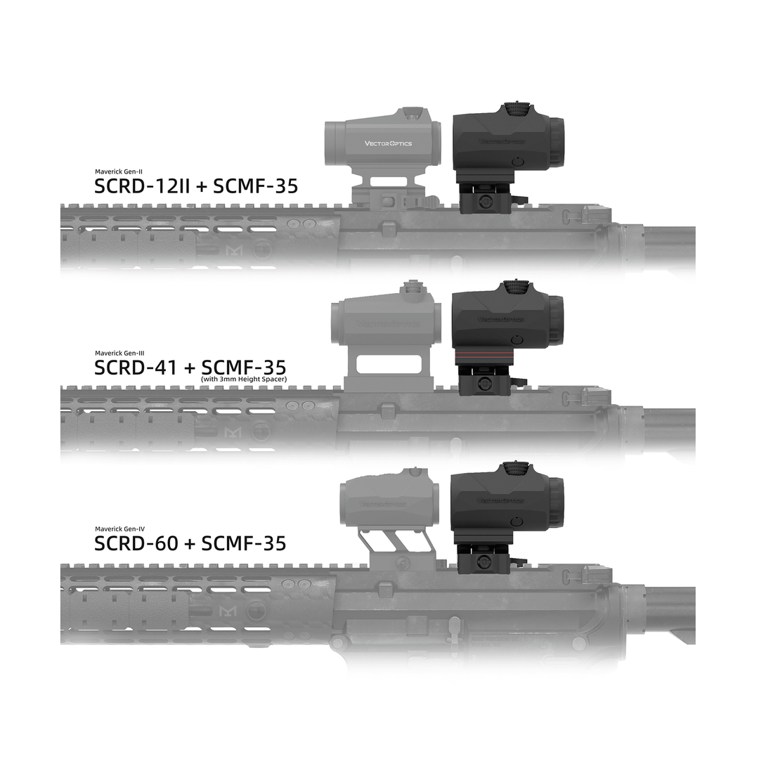 Vector Optics Maverick - IV 3x22 Magnifier Mini Rubber Armored - Bang Bang Airsoft