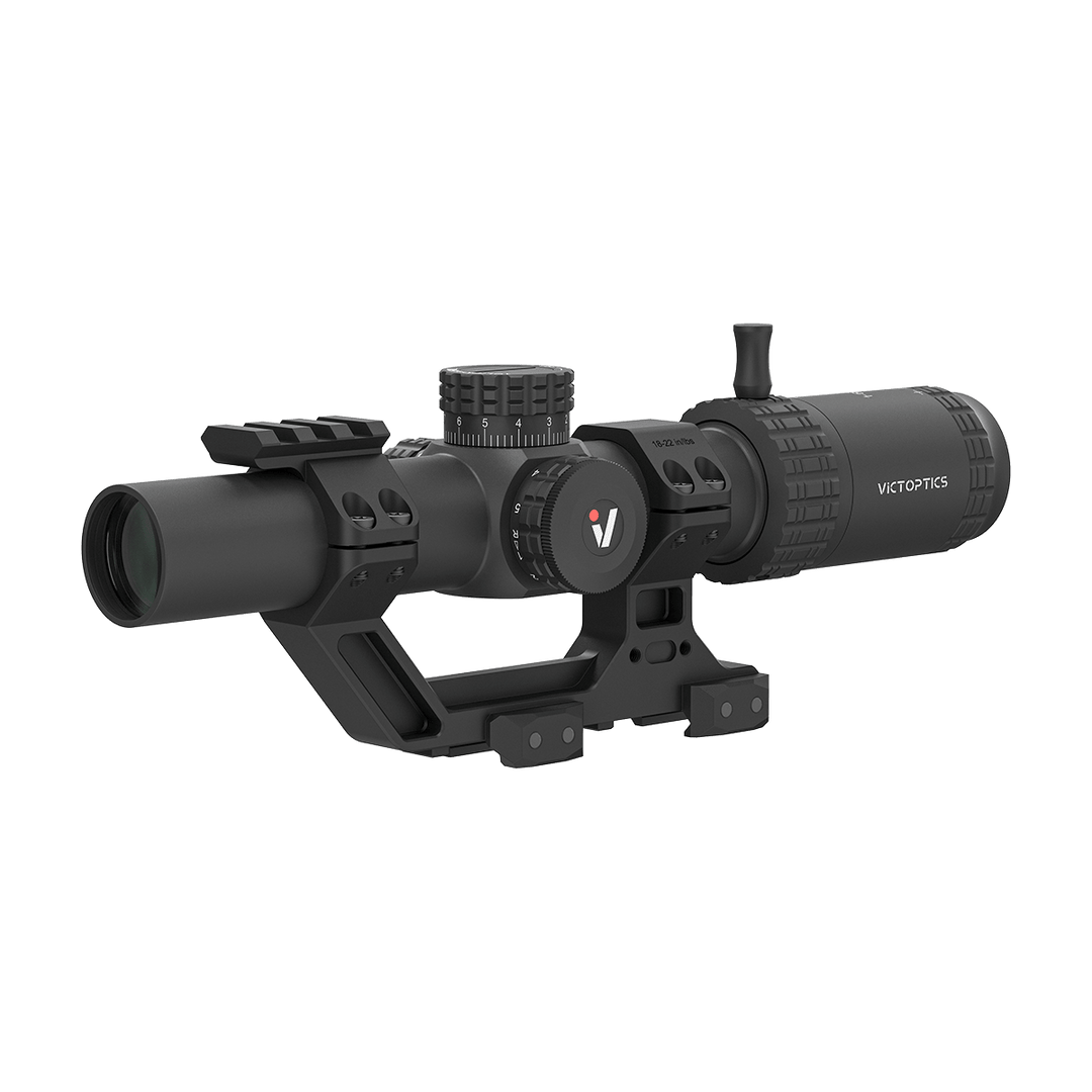 Victoptics S6 1-6×24 LPVO SFP Rifle Scope w/ 1-Piece Extreme High Picatinny AR Mount Kit - Bang Bang Airsoft