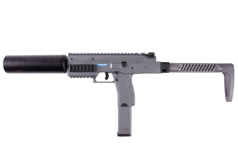 Vorsk VMP - 1 GBB SMG with 2 Magazines & Suppressor - Grey - Bang Bang Airsoft