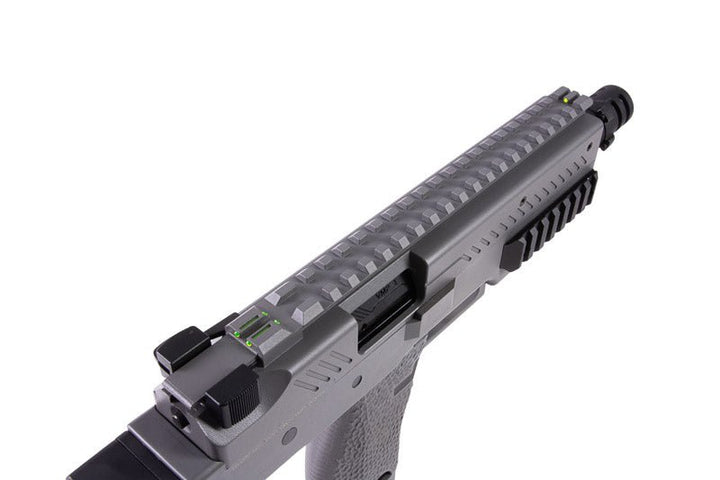 Vorsk VMP - 1 GBB SMG with 2 Magazines & Suppressor - Grey - Bang Bang Airsoft