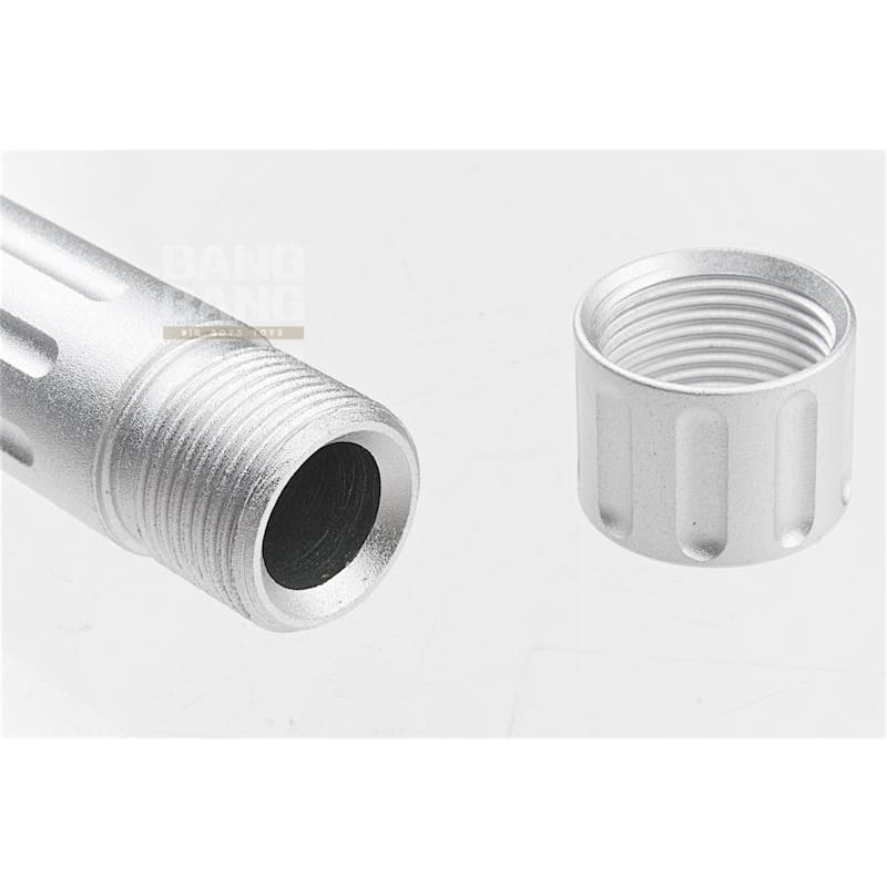 5KU 9INE Threaded Barrel (14mm CCW) for Tokyo Marui G19 GBB - Silver - Bang Bang Airsoft